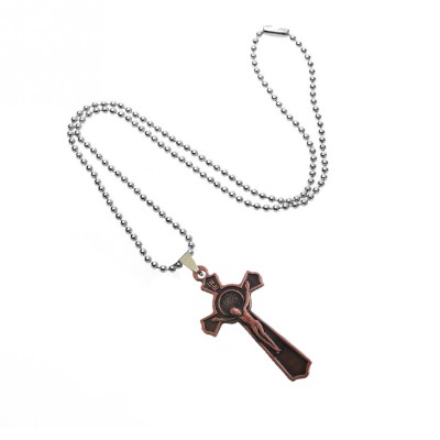 Jesus Christ Cross Copper Metal Pendant